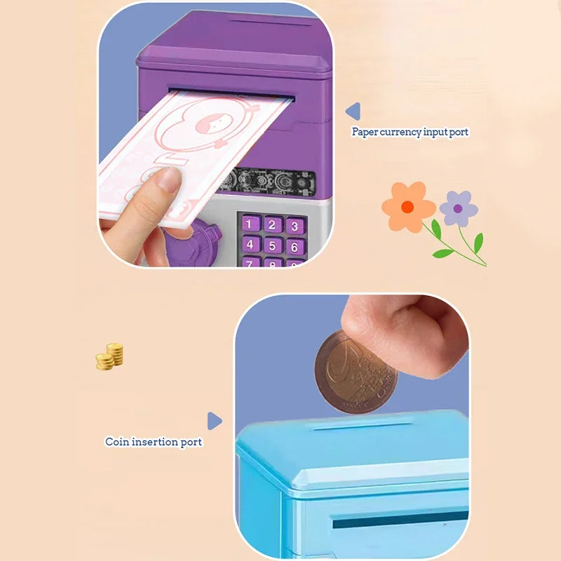 Children'S Mini Piggy Bank Accessible Creative Piggy Bank Password Piggy Bank for Boys and Girls to Store Holiday Gifts
